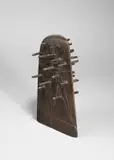 Rainer Kriester, Nagelkopf I, 1994, Bronze mit schwarzbrauner Patina. Höhe: 23,5 cm (9 ¼ in.)