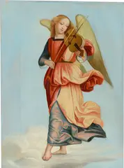 Franz Ittenbach, Musizierender Engel (nach Raffael), Um 1839, Öl auf Leinwand