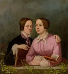Caroline Bardua, Doppelbildnis der Nichten Bardua, 1850, Öl auf Leinwand