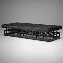 Richard Meier, Prototype daybed and maquette, 2009, lacquered wood, leather, acrylic