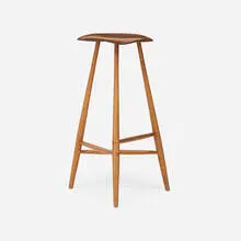 stool by Wharton Esherick, 1966, hickory, poplar, sold May 2020