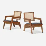 Pierre Jeanneret, Rare lounge chairs from Chandigarh, pair