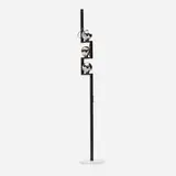 Angelo Lelii, floor lamp, model 14020, c. 1967, enameled and chrome-plated metal, marble, Bakelite