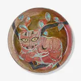 Beatrice Wood, charger with cat