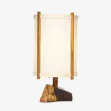 table lamp by George Nakashima, 1984, American black walnut, holly, parchment, sold Jan 2020