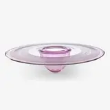 Benjamin Moore, large Amethyst Interior Fold vessel with Black Spiral Wrap, 1987, hand-blown glass
