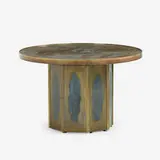 Chan occasional table by Philip and Kelvin Laverne, c. 1965, acid-etched, enameled and patinated brass over pewter and wood, sold Jan 2020