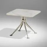 Alexander Girard, Occasional table, model 66352, c. 1968, marble, aluminum, rubber
