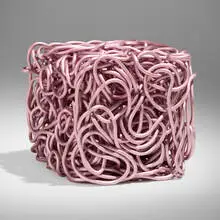 Forrest Myers, Champagne Cube, 2008, anodized aluminum