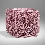 Forrest Myers, Champagne Cube, 2008, anodized aluminum