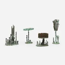 Klaus Ihlenfeld, Collection of four sculptures, copper, bronze
