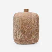 Tezantli vessel by Claude Conover, 1982, glazed stoneware with engobe decoration, sold Oct 2024