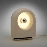 Claudio Salocchi, Table lamp, 1967, opal glass, aluminum