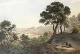 John Glover Ows, Goodrich Castle on the Wye, Herefordshire, watercolour with gum arabic