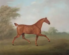 John Nost Sartorius, Bay Horse with Spaniel, oil on canvas