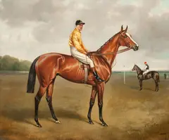 Alfred Wheeler, Flying Fox with jockey up, 1899, oil on canvas