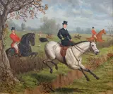 Edward Benjamin Herberte, Clearing the ditch, oil on canvas