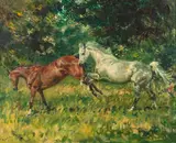 Michael Lyne, 'High spirits', oil on canvas