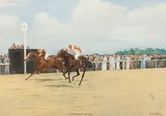 Isaac Cullin, Goodwood Cup 1909; Goodwood Cup 1910, both signed and dated 'Isaac Cullin 1910' (lower right)