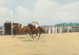 Isaac Cullin, Goodwood Cup 1909; Goodwood Cup 1910, both signed and dated 'Isaac Cullin 1910' (lower right)
