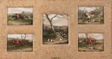 William Joseph Shayer, Set of five fox hunting vignettes