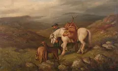 Stalking by Rba John Sargent Noble, oil on canvas, sold May 2016