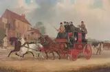 James Pollard, The Louth Mail - last run, 19 December 1845, oil on canvas