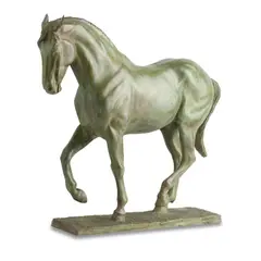 Philipp Blacker, Horse Signed with initials 'PB', dated '05' and numbered '7/9', bronze with green patina, 40.5cm high, 48cm wide (15 15/16in high, 18 7/8in wide including base)