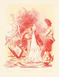 Waldbrand by Neo Rauch, 2009, Farblithographie auf Hahnemühle-Velin, sold Nov 2014