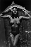 Rachel with Shark, Hollywood by Herb Ritts, 1989, Silbergelatineabzug. Agfa-Papier, sold Nov 2016