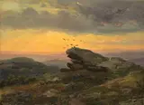 Heinrich Brandes, Harzlandschaft, Öl auf Leinwand