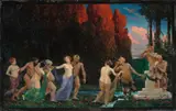 Hans Unger, Bacchanten-Zug (Entwurf für den Hauptvorhang des Centraltheaters Dresden)