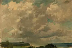 Friedrich Preller d. J., An der Ostsee. Nach 1881, Öl auf Velin