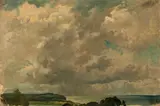 Friedrich Preller d. J., An der Ostsee. Nach 1881, Öl auf Velin