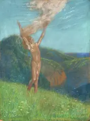 Fidus, Tempeltanz der Seele, Pastell auf Papier auf Pappe