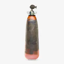 Hiroshi Yamano, Untitled from the East to West series, 1990, blown, fused, and engraved glass, silver leaf, copper electroplate, bronze