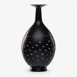 La Notte vase by Yoichi Ohira, 1998, hand-blown glass canes, murrine and powder inserts, ground surface, sold Jan 2020