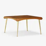 occasional table, model 1750 by T. H. Robsjohn-Gibbings, 1954, walnut, brass, sold Jan 2020