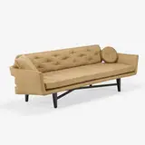 Edward Wormley, sofa, model 6133, 1961, upholstery, walnut