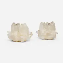 Candleholders, set of two by Tony Duquette, c. 1990, crystal, glass, sold Sep 2024