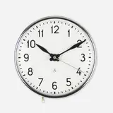 Arne Jacobsen, Station wall clock, 1941, chrome-plated steel, glass