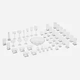 Collection of glassware by Walter Dorwin Teague & Edwin W. Fuerst, c. 1939, glass, sold Sep 2024