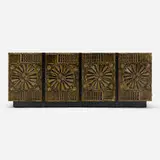 Adrian Pearsall, Cabinet, c. 1970, bronze resin over plywood, laminate, lacquered wood