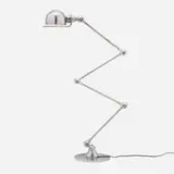 Jean-Louis Domecq, Adjustable floor lamp, c. 1955, chrome-plated steel, cast aluminum