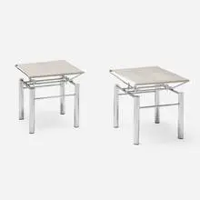 Hans Ullrich Bitsch, Series 8600 stools, pair, 1982, chrome-plated steel, aluminum, plastic