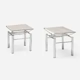 Hans Ullrich Bitsch, Series 8600 stools, pair, 1982, chrome-plated steel, aluminum, plastic