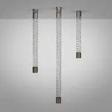 Angelo Mangiarotti, Spiral ceiling lamps, set of three, 1974, chrome-plated steel