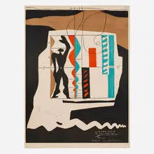 Modulor by Le Corbusier, 1956, lithograph in colors, sold Sep 2024