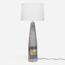 Table lamp by Ettore Sottsass, c. 1955, glazed stoneware, sold Sep 2024