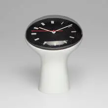 Angelo Mangiarotti, Maritime clock, 1956, glazed porcelain, acrylic, enameled aluminum